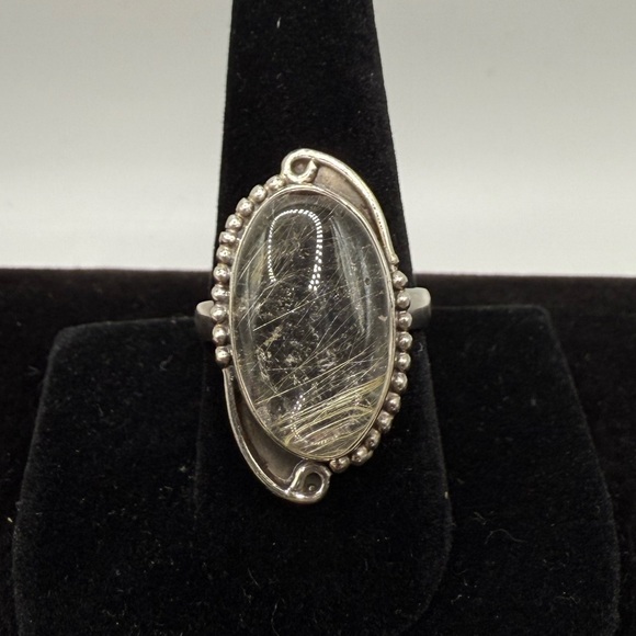 Clear Quartz 925 Ring - Picture 1 of 6